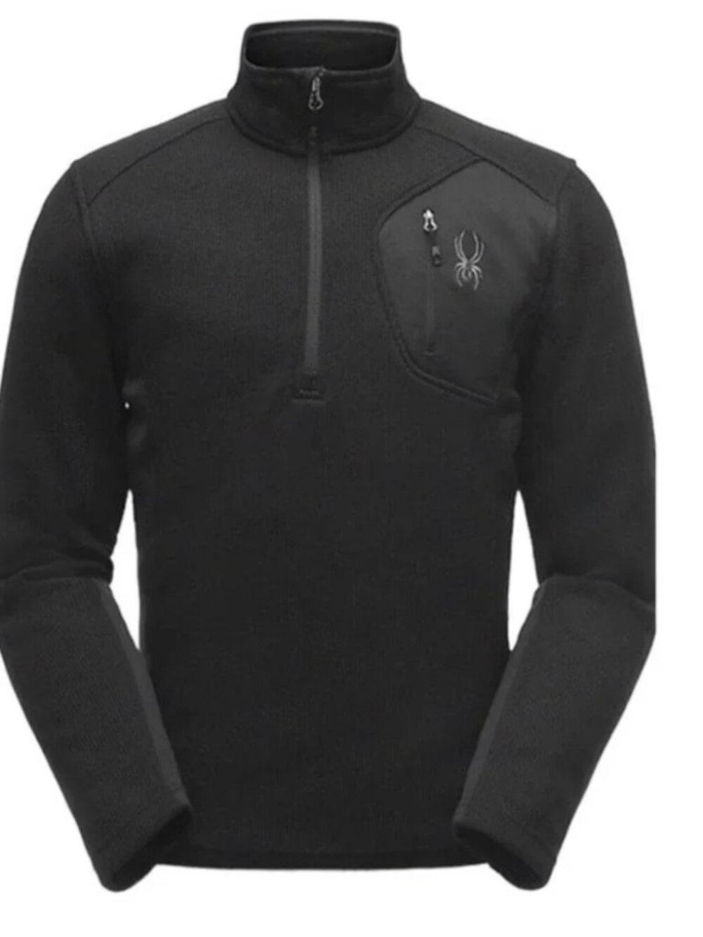 Spyder Quarter Zip Pullover Black Medium
